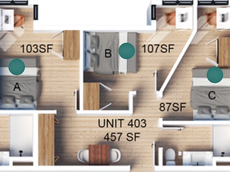 Triple Suite Floor Plan Triple Suite Floor Plan