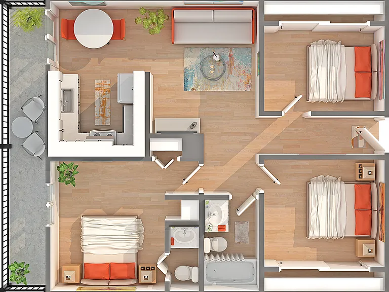 Acadia | 3-Bedroom Floorplan Acadia | 3-Bedroom Floorplan