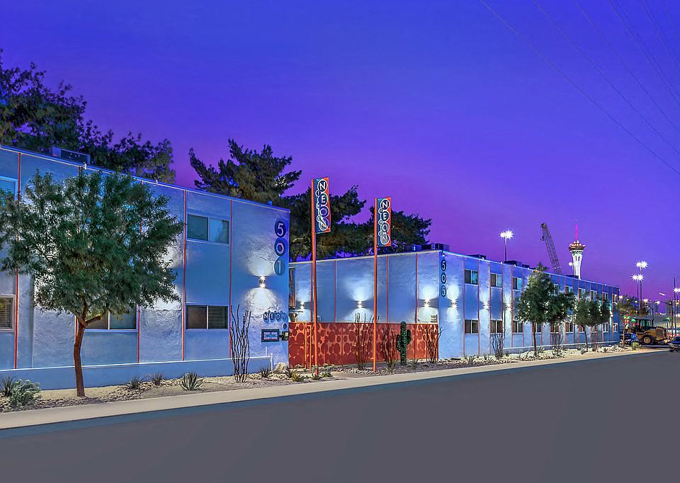 The Neon Apartments Front Entrance