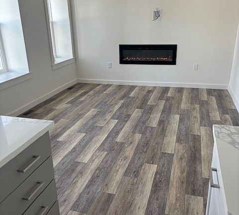 Living room with fireplace