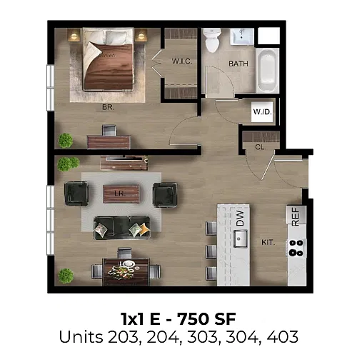 Floor plan 1X1E