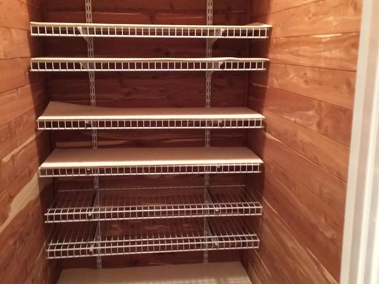 Another cedar-lined closet with built-ins!
