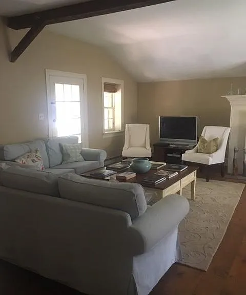 Living room off kitchen