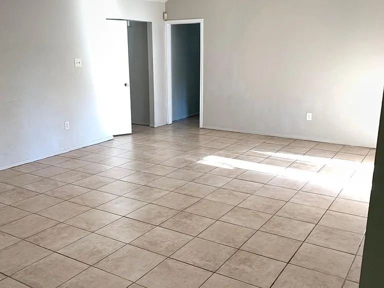 Large living room with cathedral ceiling!