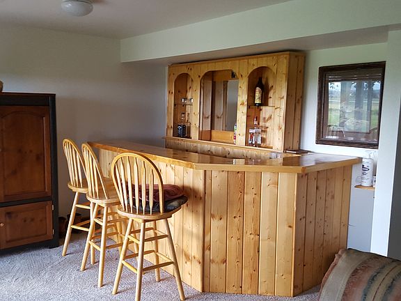 Built in bar on lower level
