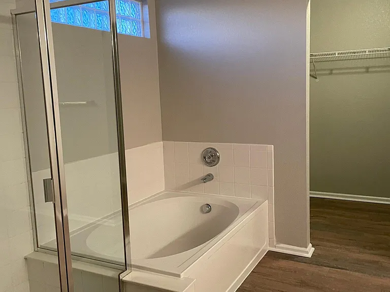 Master Bath with large walk in closet.