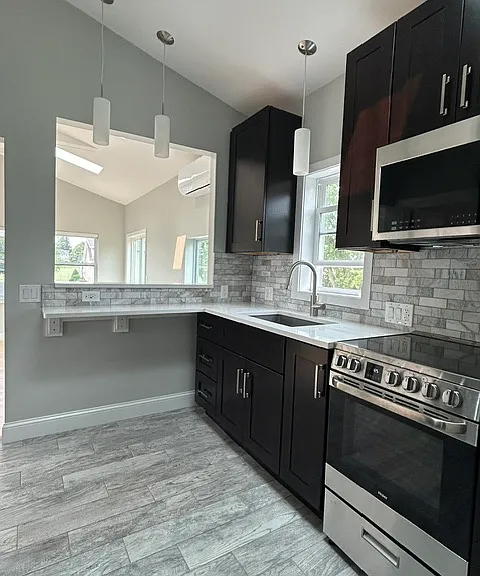 kitchen with small bb bar