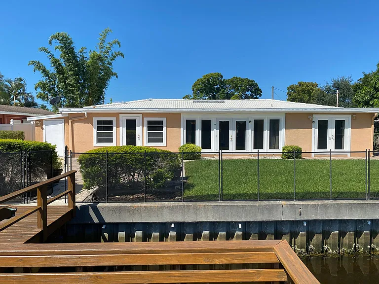 View from dock looking at back of house