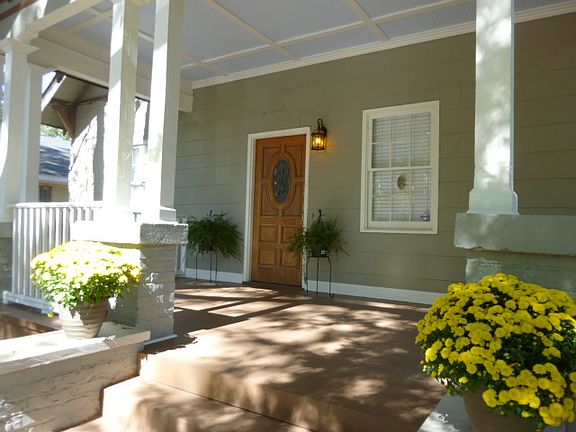 Huge rocking chair front porch, just repainted and retrimmed.