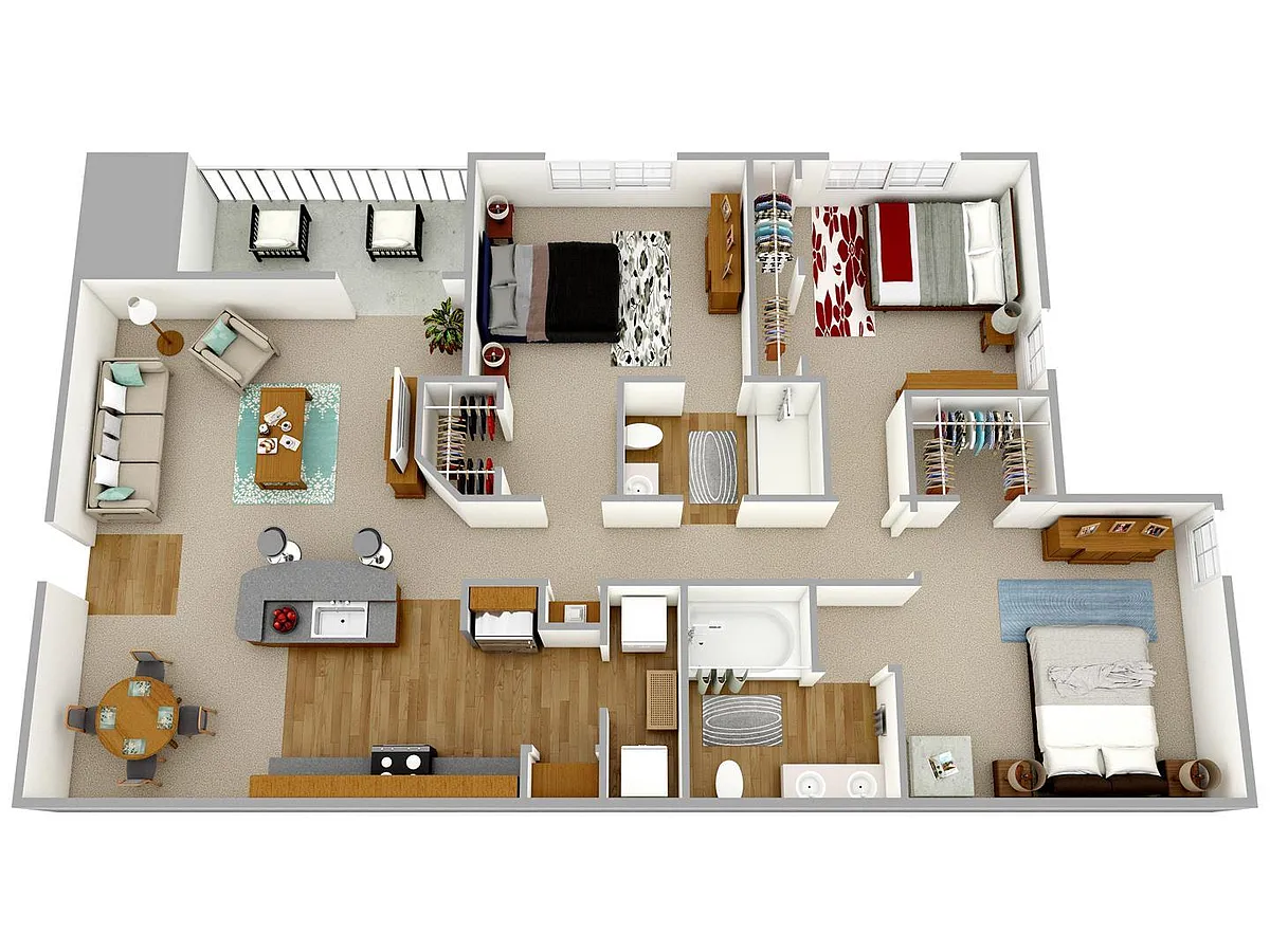 Floor plan The Bristol - 3 BR