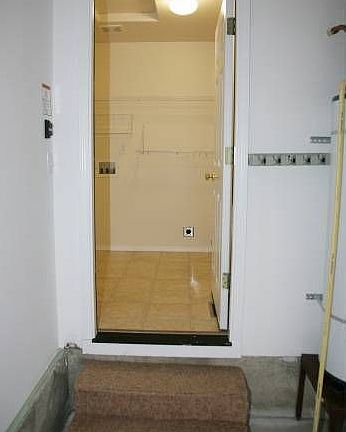 Leading into laundry room