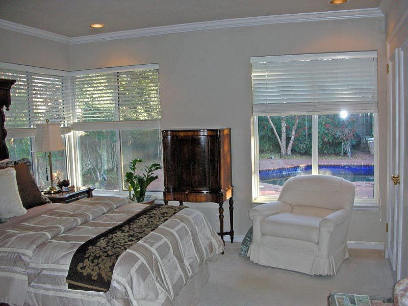 Guest Bedroom * View of Pool 