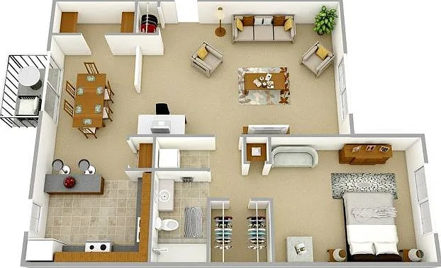 1 Bedroom 1 Bedroom