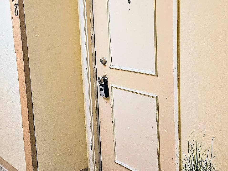 Front door of unit