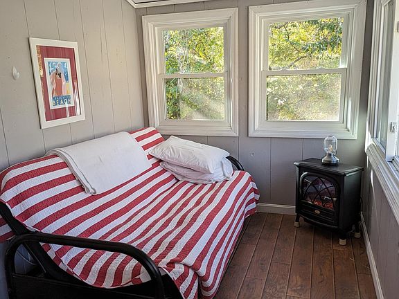 futon for sleeping area on porch