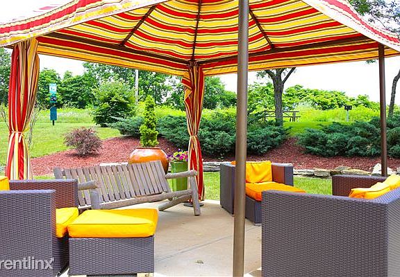 The clubhouse features a patio that you can use to entertain