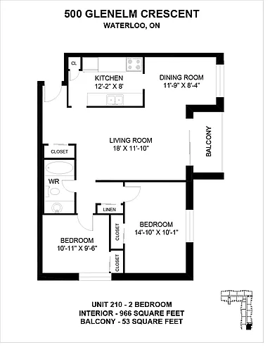 Floor plan 2 Bedroom