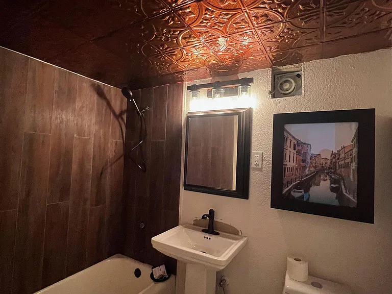 Full Bath with Copper Ceiling