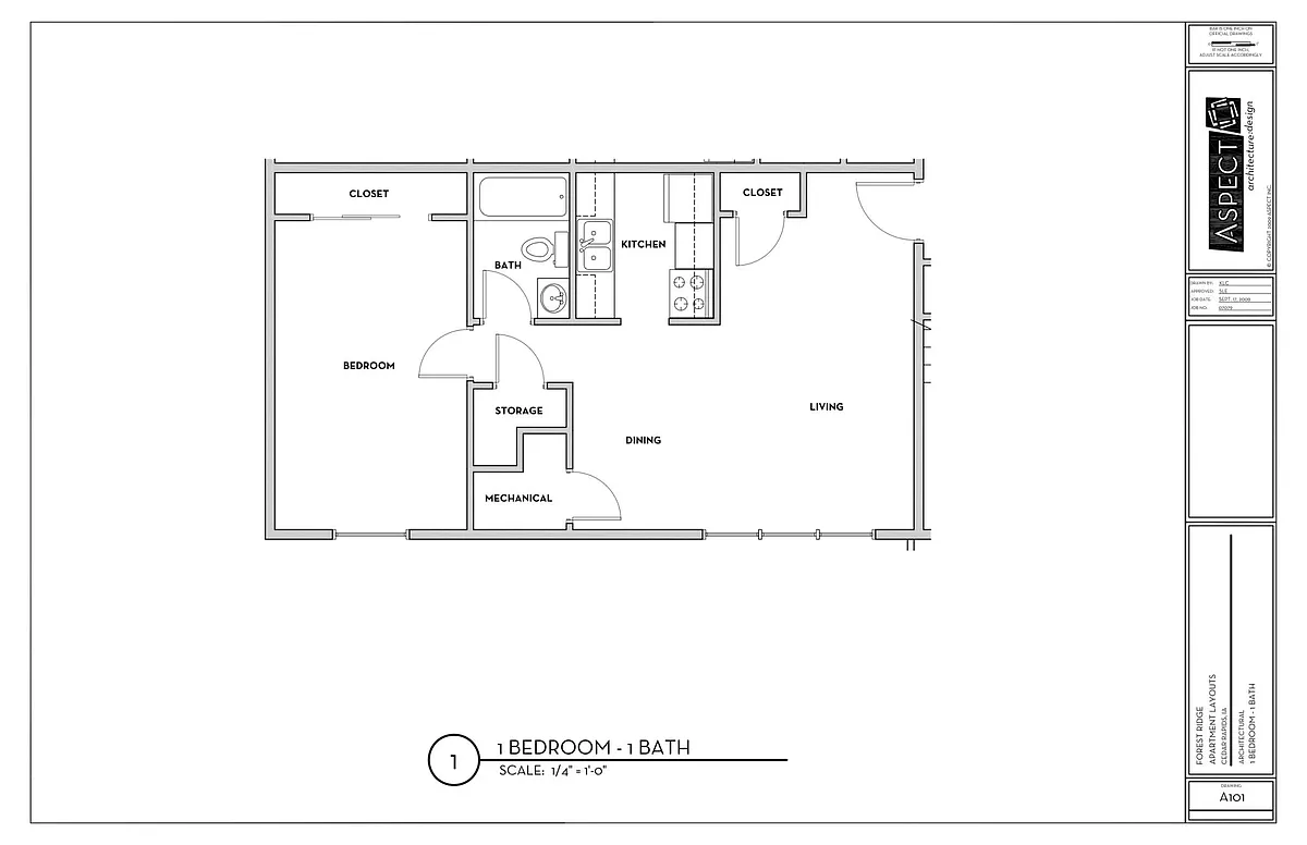 Floor plan 1X1