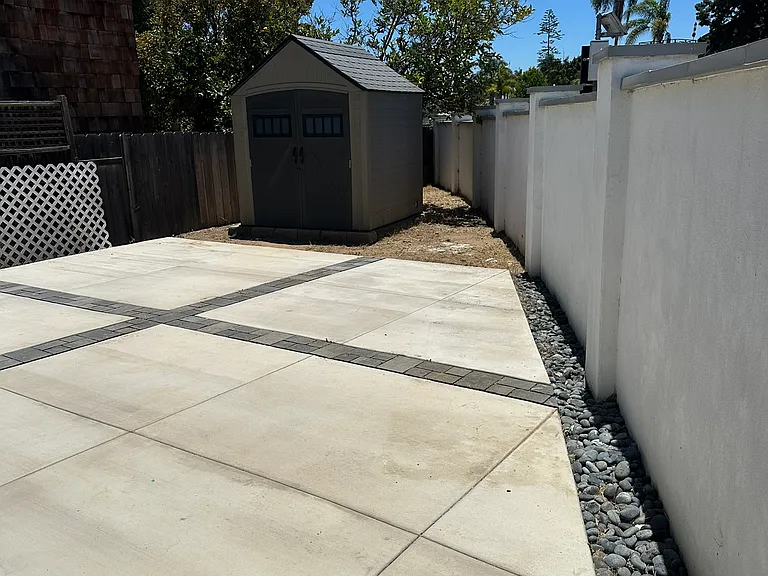 Patio and Storage Shed