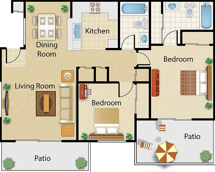 Plan C Floorplan Diagram