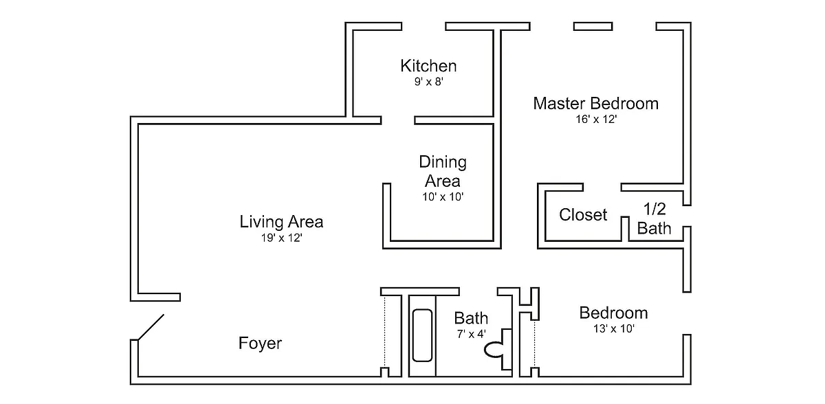 Floor plan 2 Bed