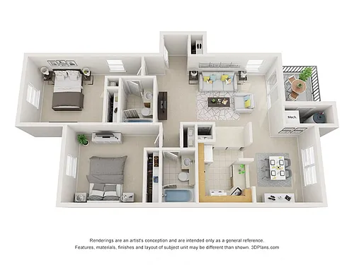 Floor plan 2 bed D Royal Oaks