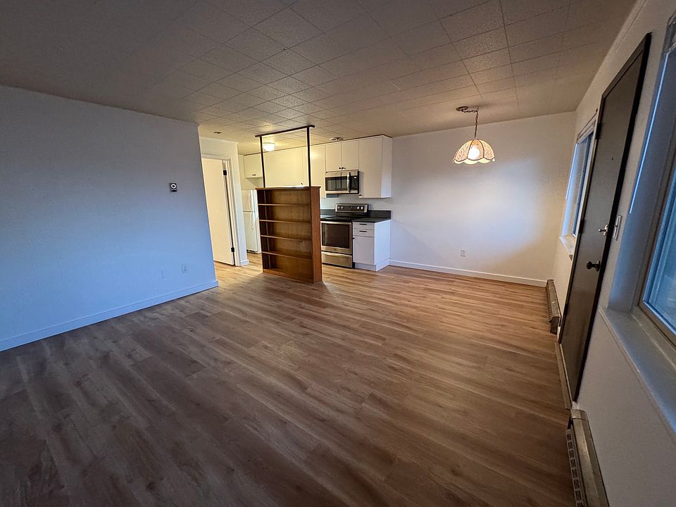 Large living room and dining space.