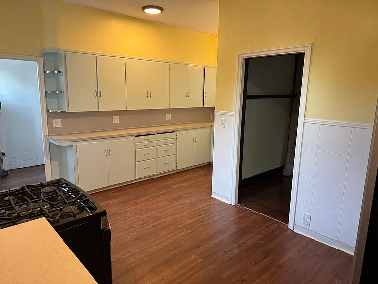 Another view of the kitchen with the gas range