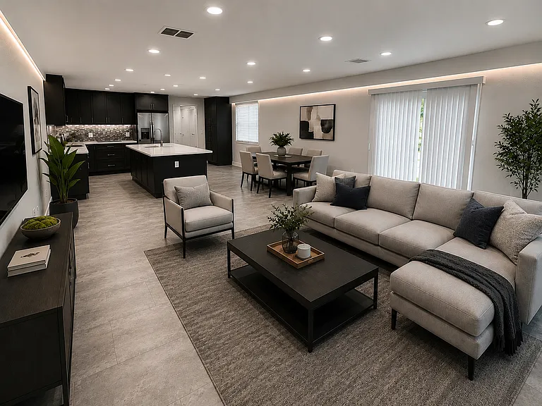Livingroom with AI generated photo