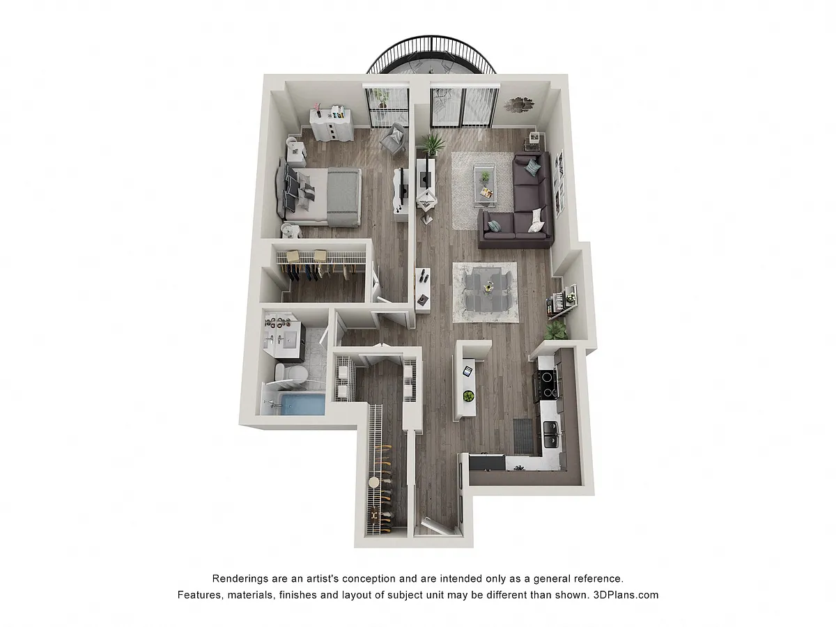 Floor plan 1 Bedroom 07 16