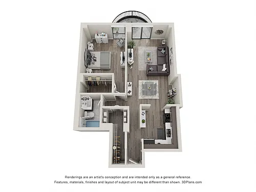 Floor plan 1 Bedroom 07 16