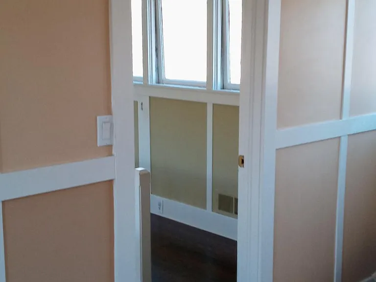 Upstairs bedroom door.