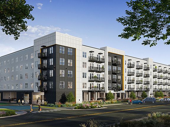 Explore urban elegance with this contemporary apartment complex, perfect for modern living.