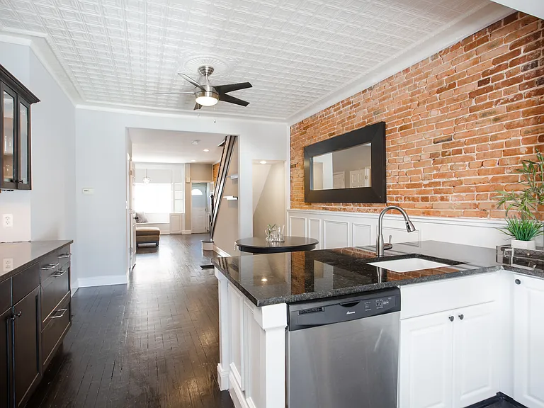 kitchen and dining area