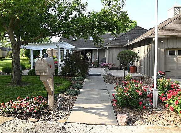 Side entrance onto patio