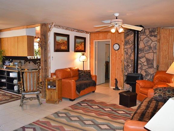 Great room with wood burning stove