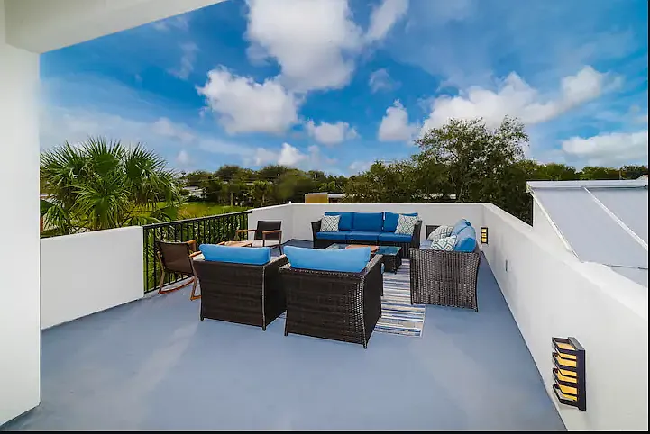 The rooftop patio is a perfect space to start your day or wind down after a day of adventuring.