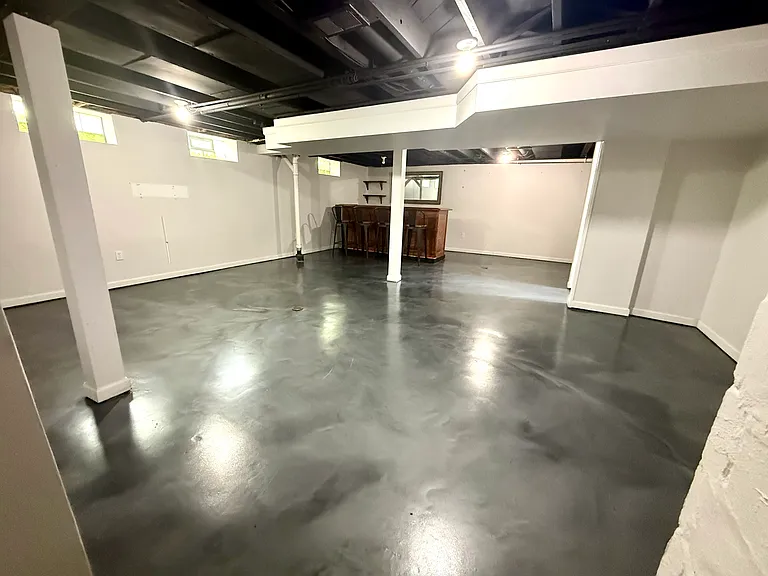 Basement with bar
