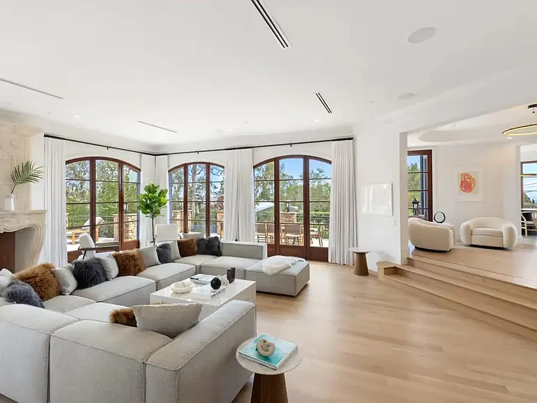 Family room with wrap around seating