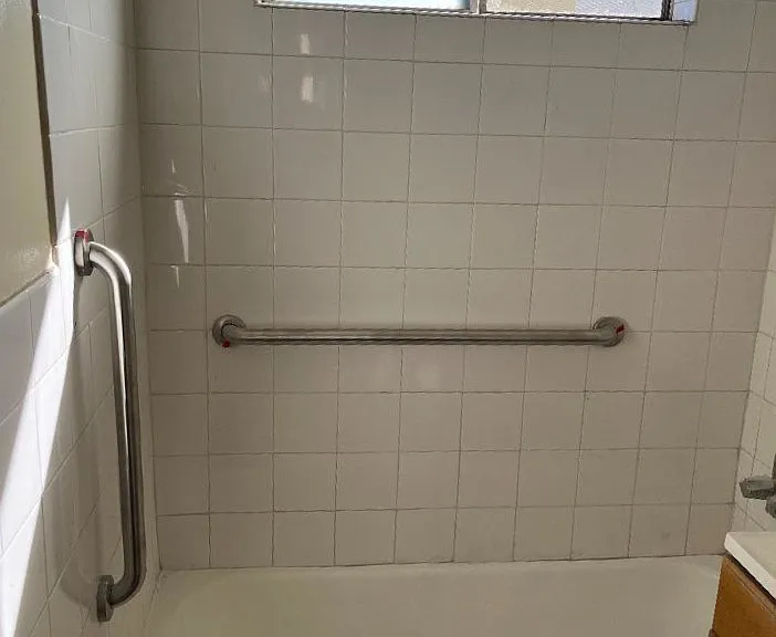 grab rails around bathtub