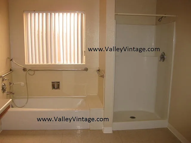 separate tub and shower