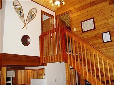 View of the staircase to upper area.