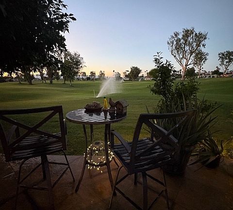 16th Hole Golf Course View at Dusk
