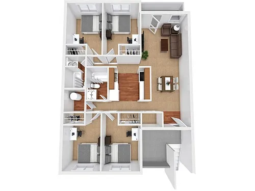 Floor plan 4BR/2Bath