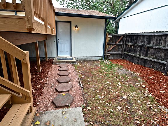 Back entrance to garage