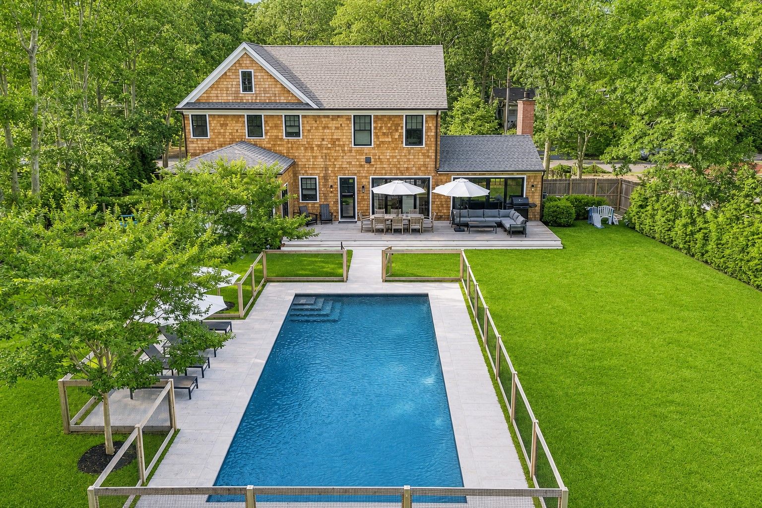Backyard with Heated Saltwater Gunite Pool