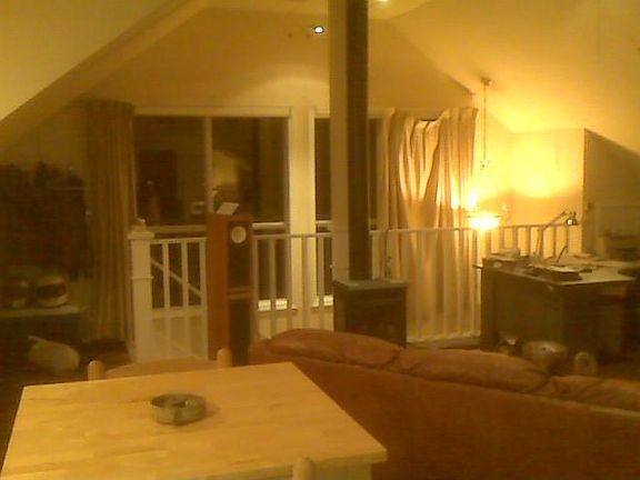 Cozy stove in living room