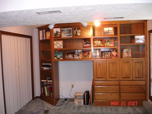 Custom Entertainment and Storage on left