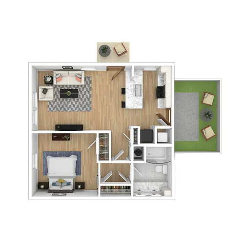 Floor plan 1BR Duplex